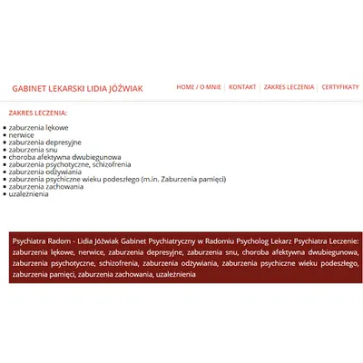 Prywatny Gabinet Psychiatryczny Lidia Jóźwiak